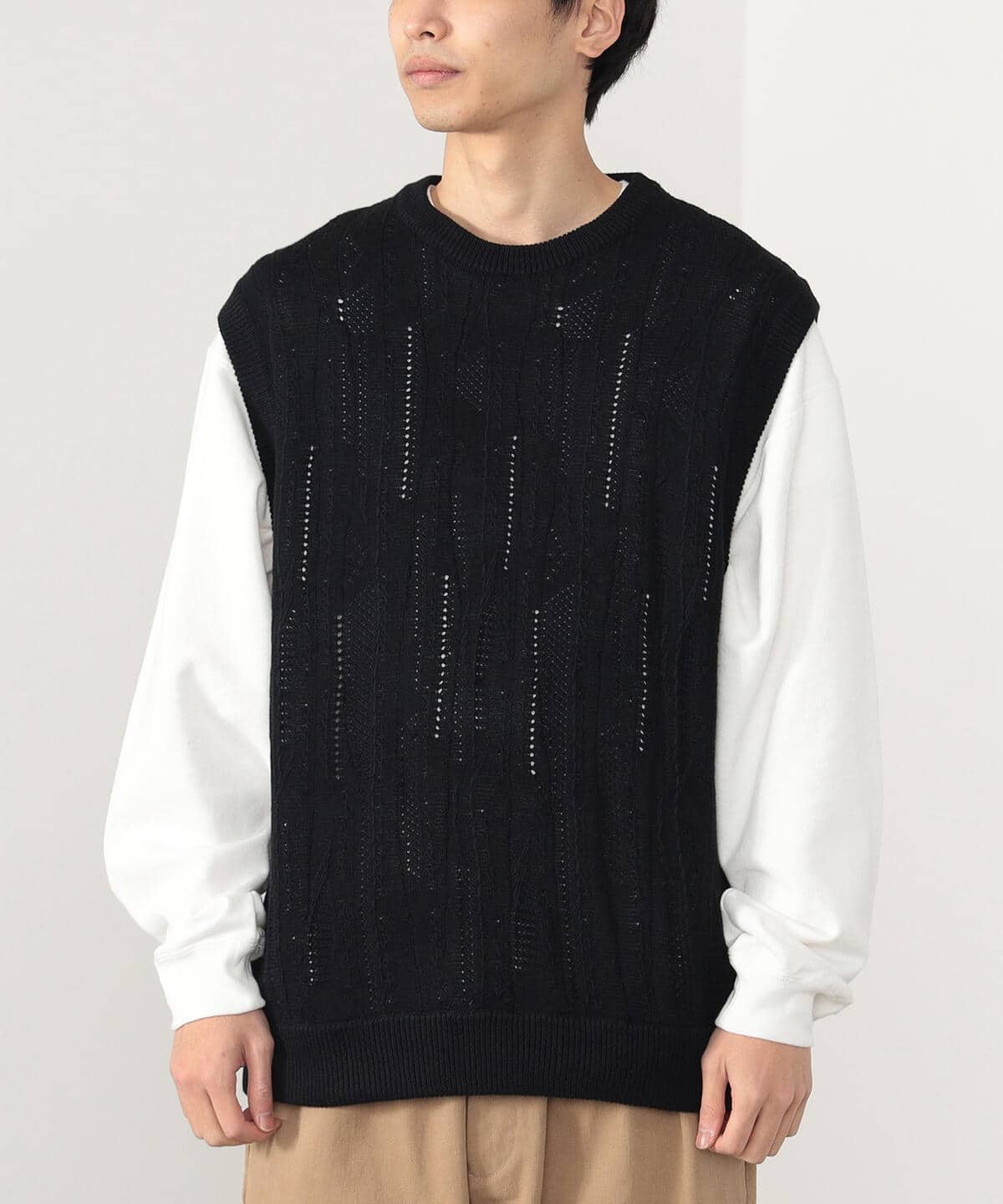 TTT_ MSW】Lame knit vest (トップス / ベスト) 通販｜Life and