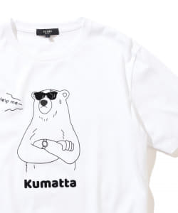 BEAMS HEART / Kumatta プリント Tシャツ