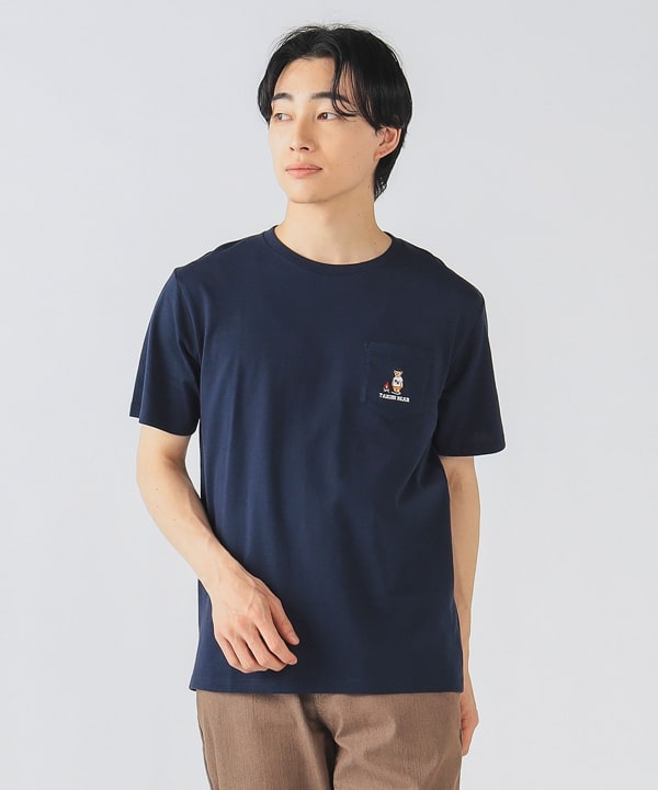 ト セール おすすめ BEAMS HEART（ビームス ハート）タキビ ベアー ポケット Tシャツ オリンピック