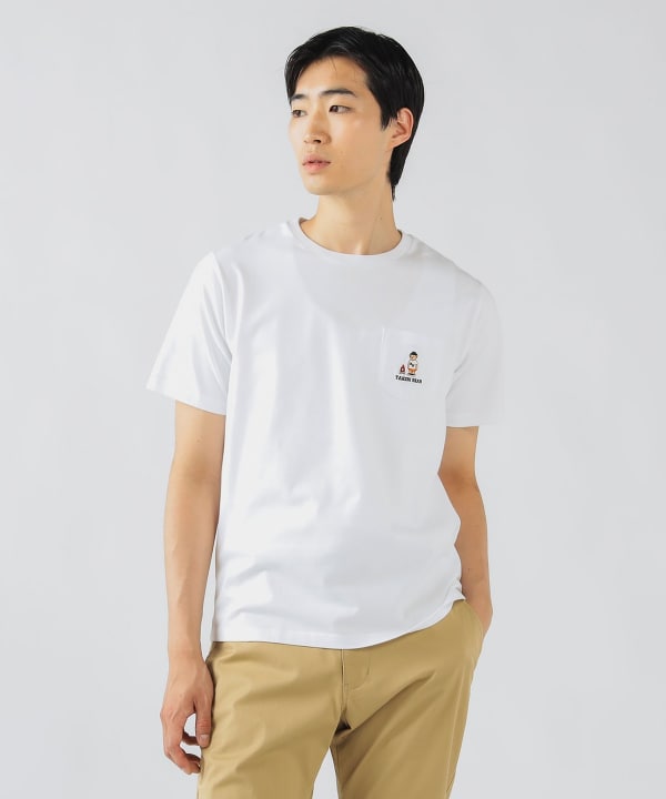 BEAMS HEART（ビームス ハート）タキビ ベアー ポケット Tシャツ