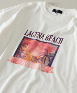 BEAMS HEART / ビーチ&レイク プリント Tシャツ