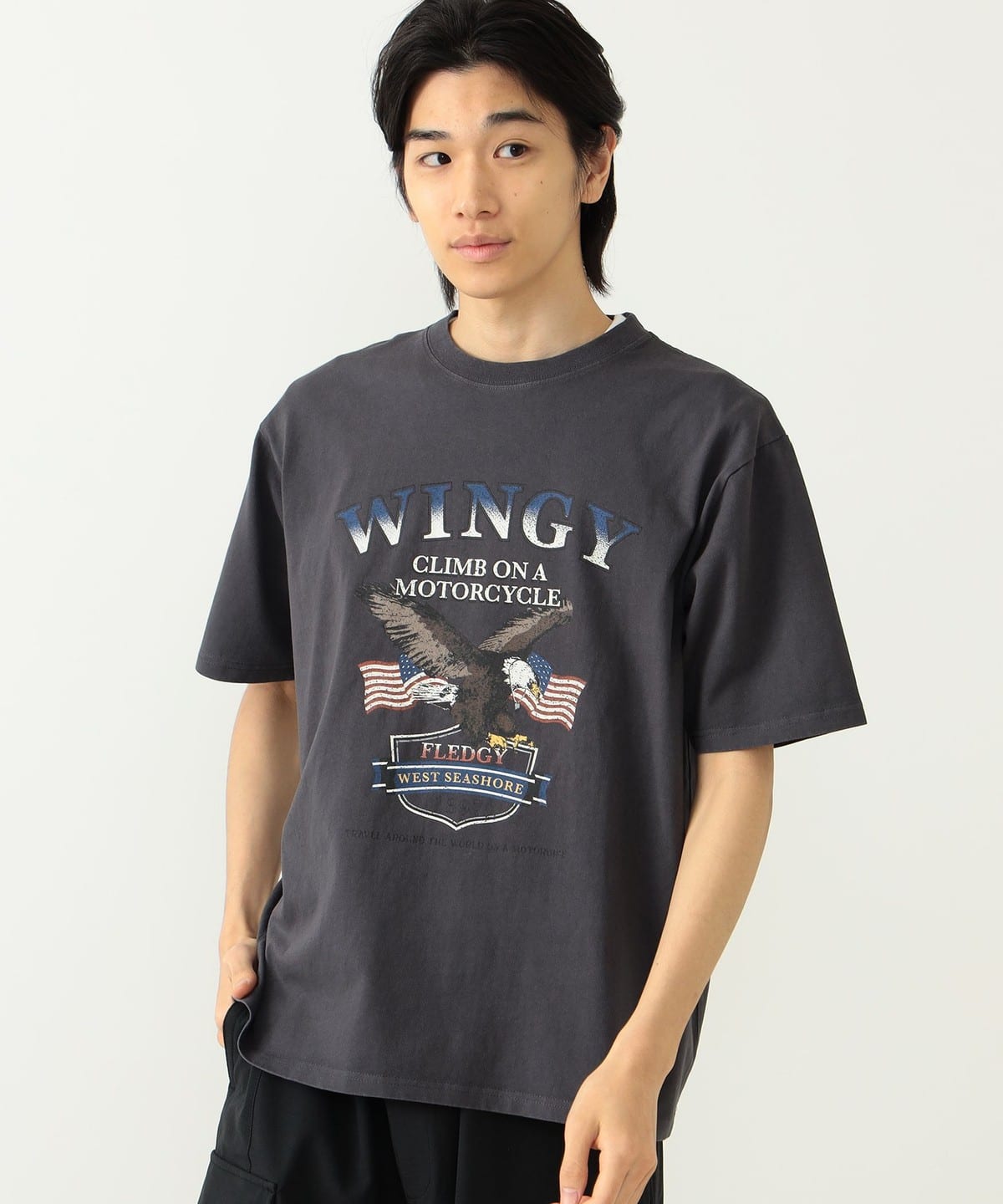ワイルド グラフィック Tシャツ Tシャツ・カットソー MEN BLACK/wingy S ワイルド グラフィック Tシャツ Tシャツ・カットソー MEN BLACK/wingy S