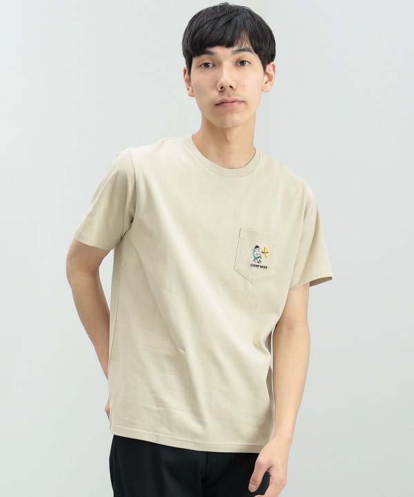 BEAMS HEART (BEAMS HEART) BEAMS HEART / Camp Bear Pocket T-shirt