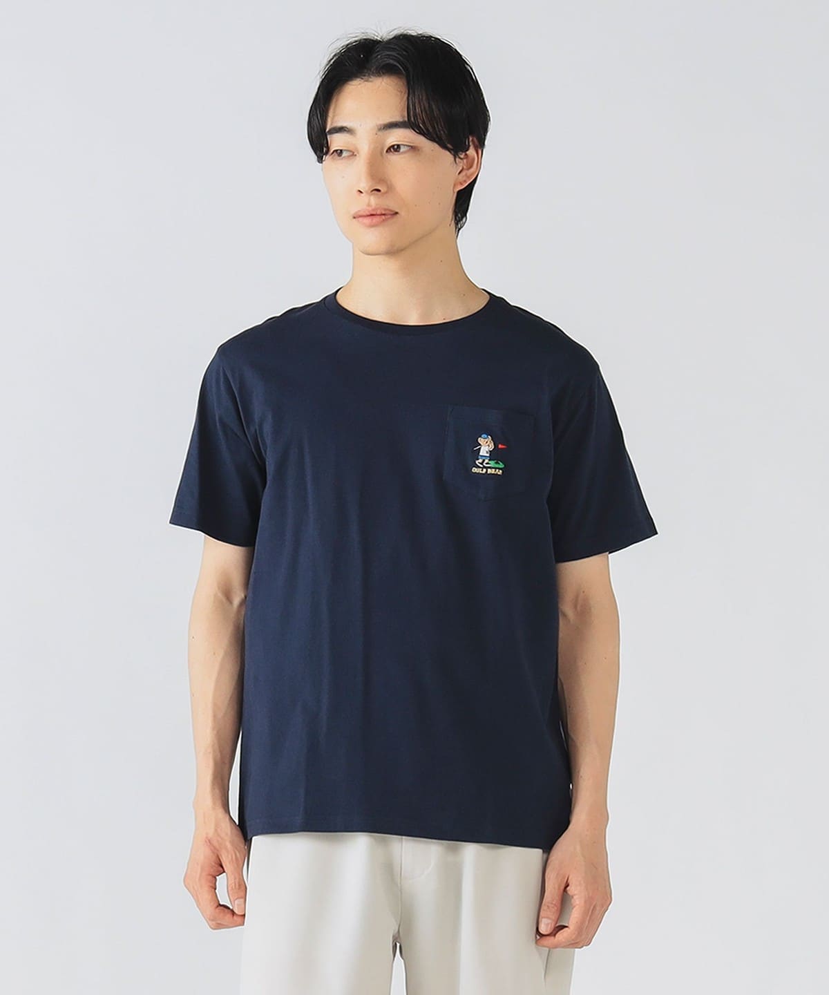 ゴルフ ベアー ポケットTシャツ Tシャツ・カットソー MEN NAVY M ゴルフ ベアー ポケットTシャツ Tシャツ・カットソー MEN NAVY M