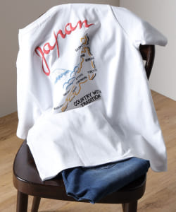 BEAMS HEART / スカジャン プリント Tシャツ