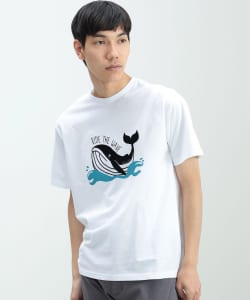 BEAMS HEART / 男裝 鯨魚 印花 短袖 T恤
