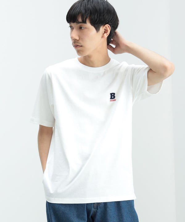 BEAMS HEART（ビームス ハート）エンブレム クルーネック T