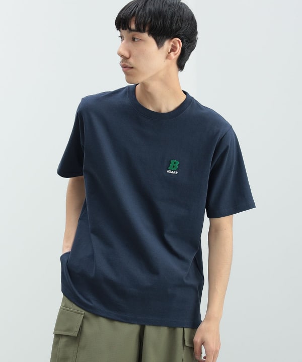 BEAMS HEART（ビームス ハート）エンブレム クルーネック T