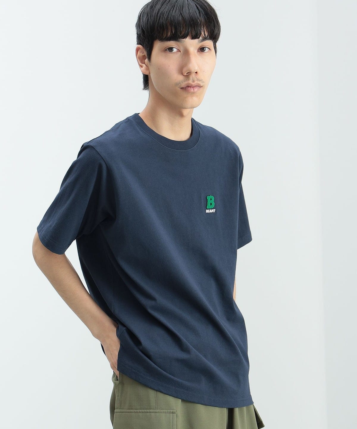 BEAMS HEART（ビームス ハート）エンブレム クルーネック T