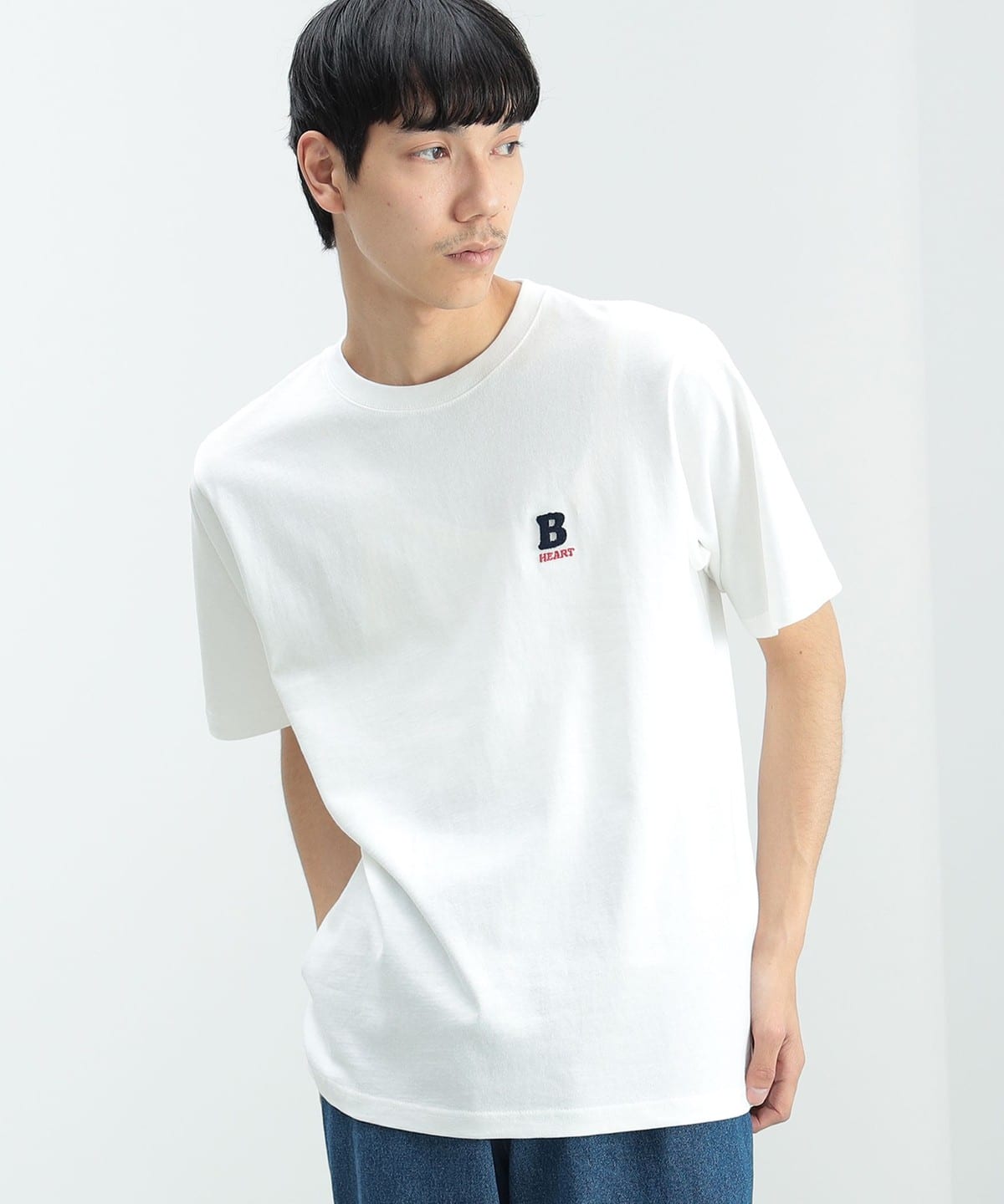 BEAMS HEART BEAMS HEART Crew Neck T-Shirt (T-shirts, Cut and