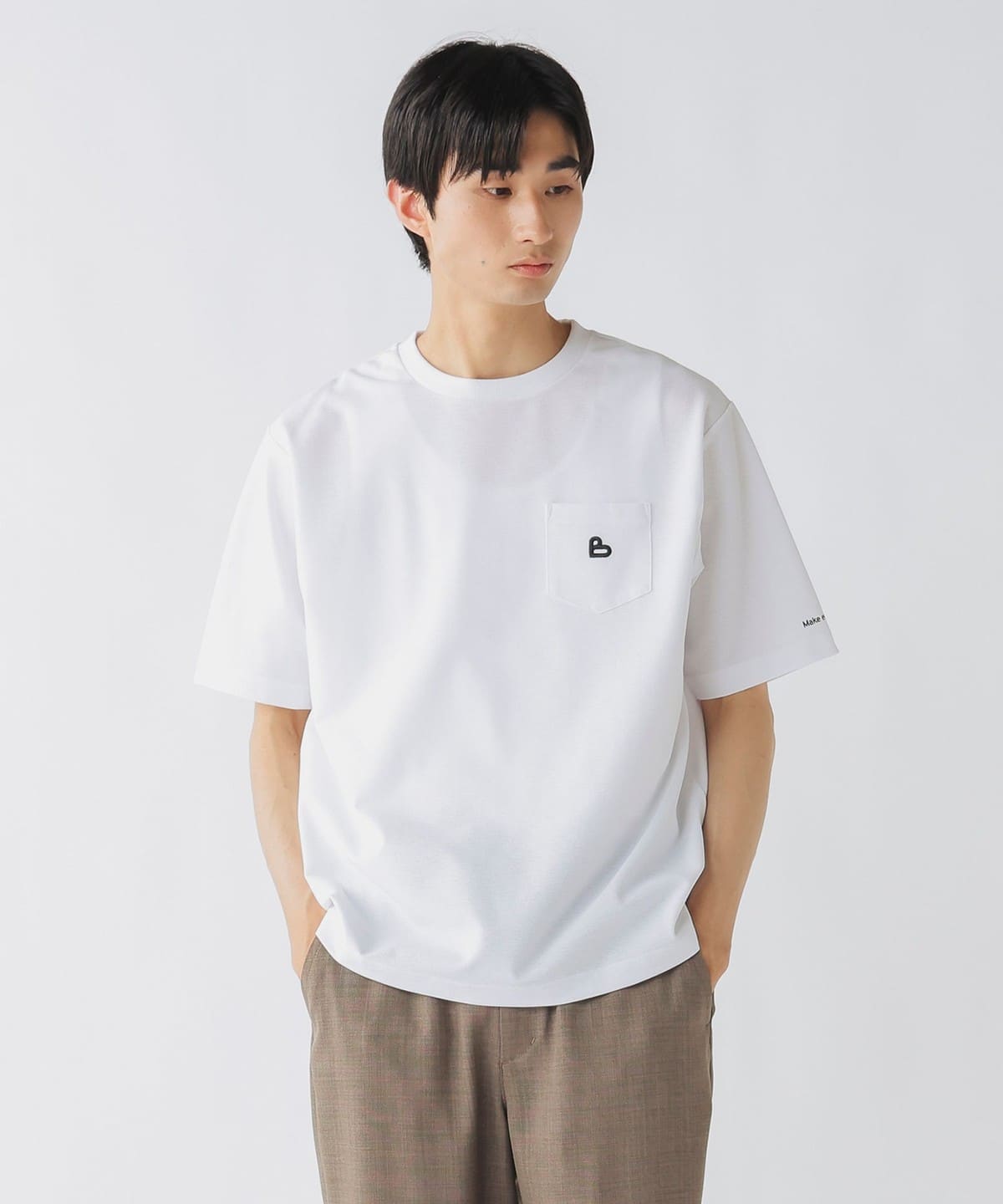 B-HEARTロゴ 鹿の子 エンブレム カットソー Tシャツ・カットソー MEN WHITE L B-HEARTロゴ 鹿の子 エンブレム カットソー Tシャツ・カットソー MEN WHITE L