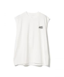 ワンポイント刺繍 エンブレム ノースリーブ Tシャツ