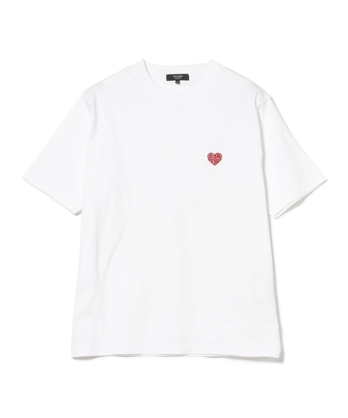 BEAMS HEART（ビームス ハート）ハート ワンポイント刺繍 Tシャツ（T