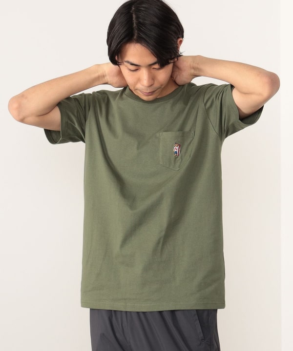 BEAMS HEART (BEAMS HEART) BEAMS HEART / Surf Bear Pocket T-shirt