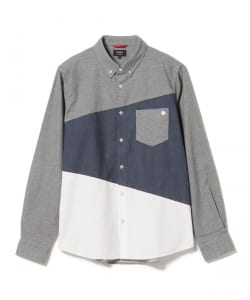 BEAMS HEART / トライアングル 切替 シャツ