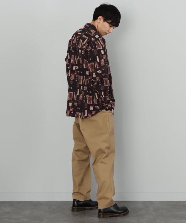 70's ポリエステルシャツジャケット　茶　XL ビッグサイズ　レトロ　古着 70s sport-abouts by BIG YANKビッグヤンク コーデュロイ シャツ