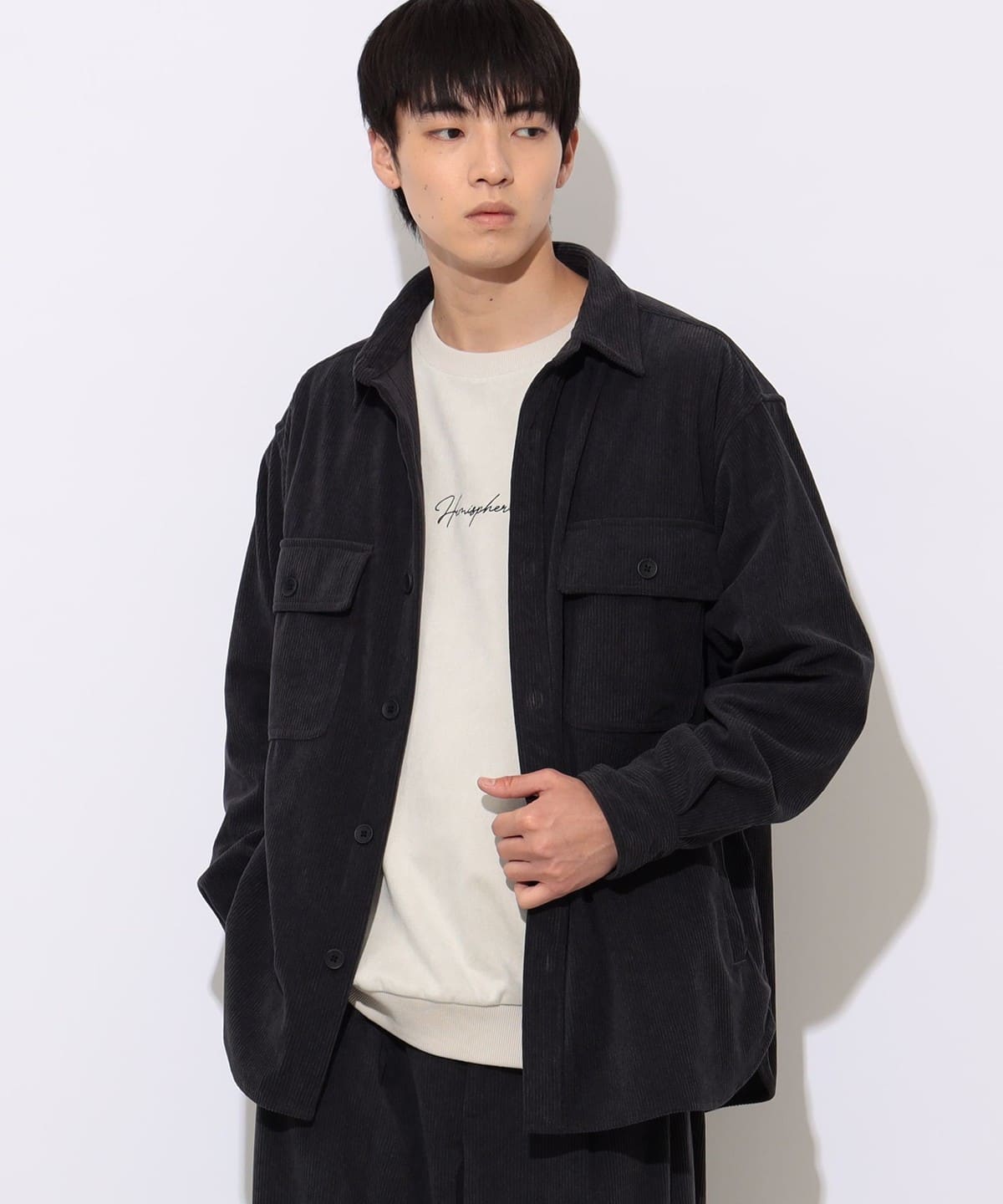 ポリコール CPO ビックシャツ シャツ・ブラウス MEN CHARCOAL GREY S ポリコール CPO ビックシャツ シャツ・ブラウス MEN CHARCOAL GREY S