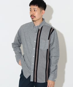 ニット 切り替え ネルシャツ