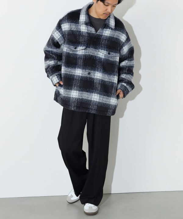 BEAMS HEART(ビームス ハート)シャギーチェック ビッグ シャツ BEAMS HEART(ビームス ハート)シャギーチェック ビッグ シャツ