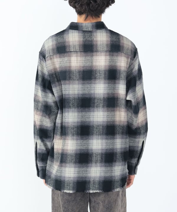 BEAMS FUTURE ARCHIVE ダメージチェックネルシャツ BEAMS(ビームス) FUTURE ARCHIVE DAMAGE CHECK NEL SHIRT