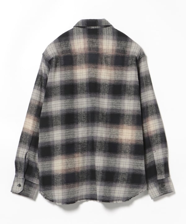 SSZ オンブレチェックシャツ ネルシャツ サイズM beams SSZ オンブレチェックシャツ ネルシャツ サイズM beams