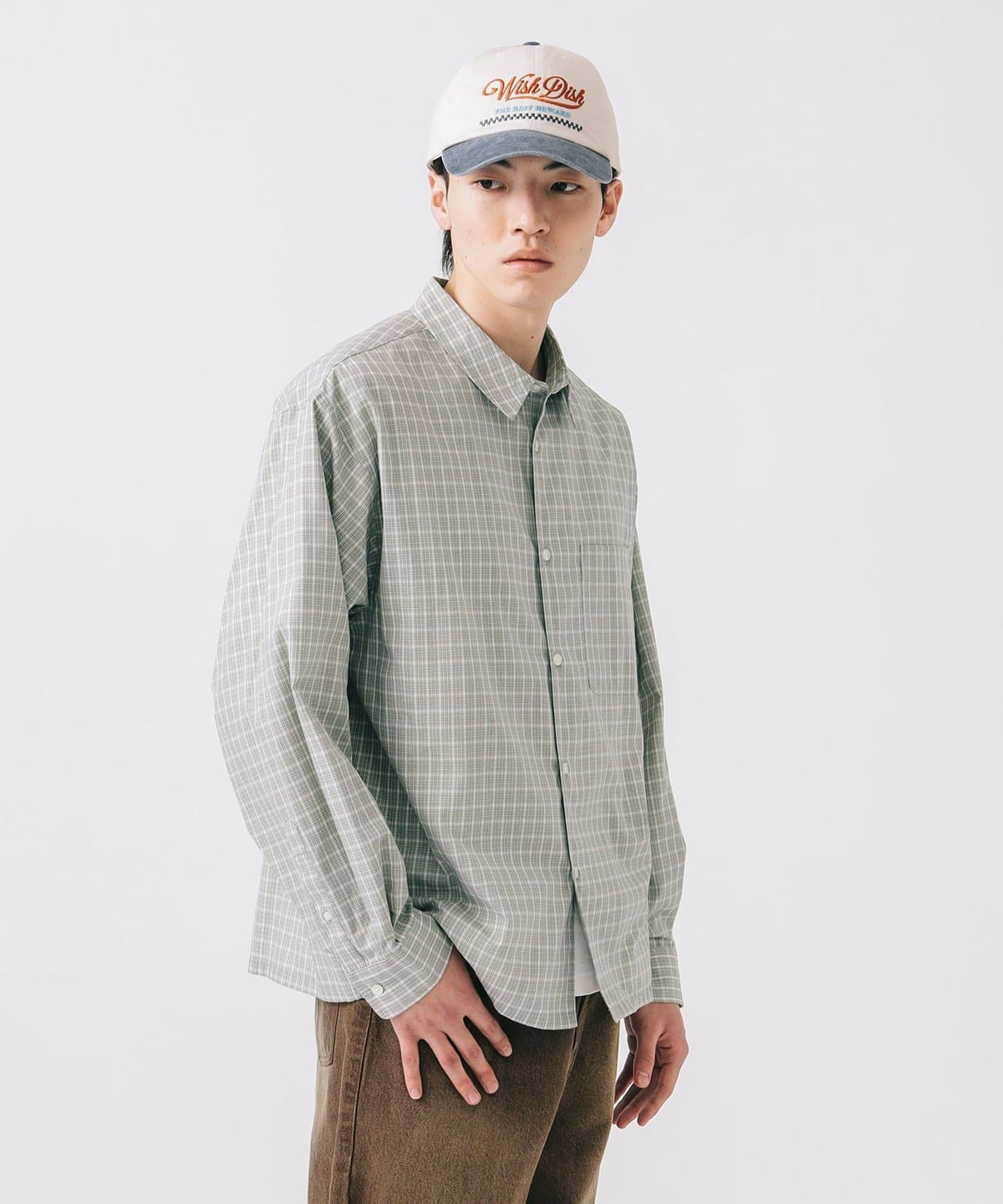 【4/24新規値下げ】ミニチェック柄 ボックス シャツ シャツ・ブラウス MEN BEIGE M 【4/24新規値下げ】ミニチェック柄 ボックス シャツ シャツ・ブラウス MEN BEIGE M