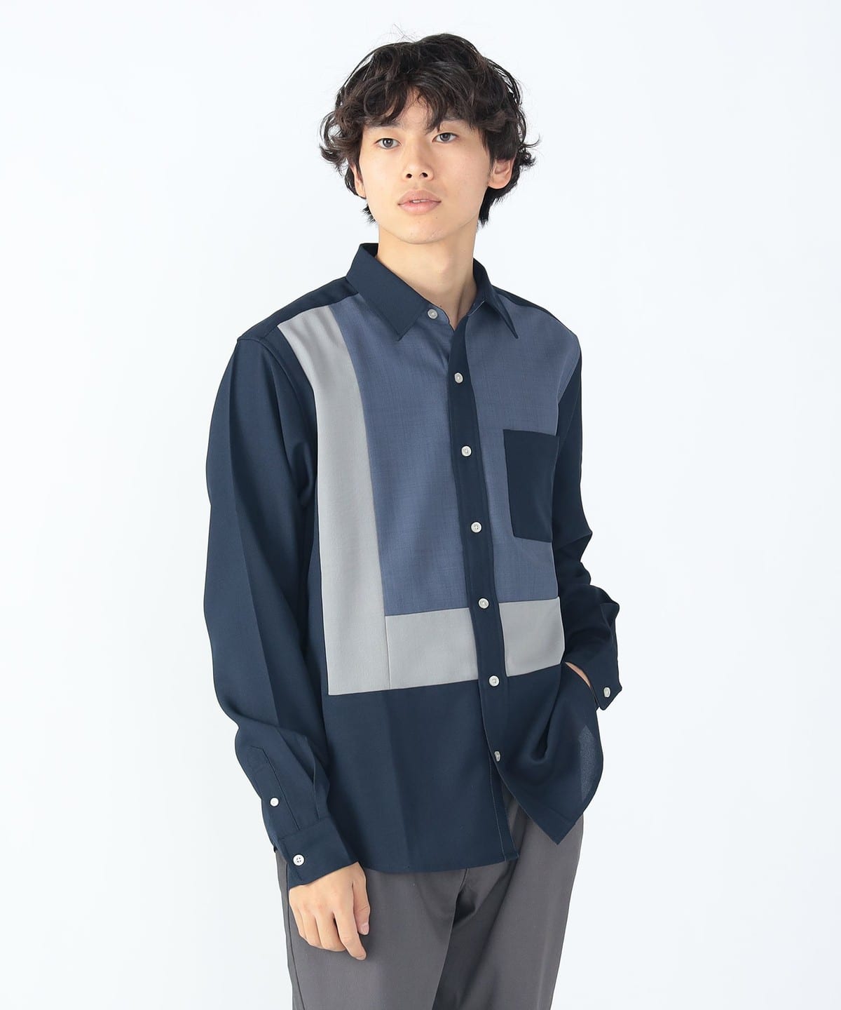 BEAMS HEART（ビームス ハート）ポリエステルパッチ 切替 ロング 