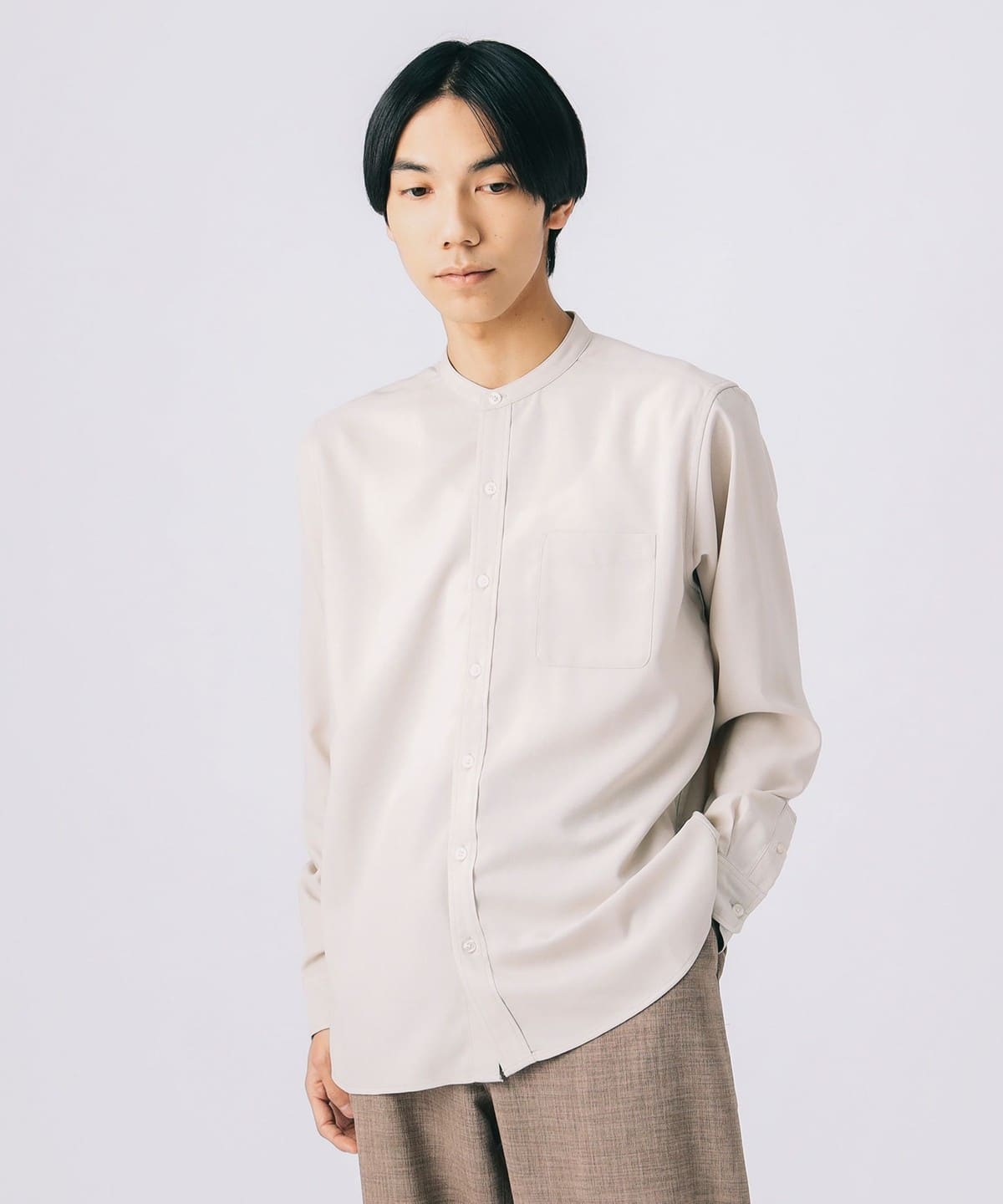 【4/24新規値下げ】ポリメランジ バンドカラーシャツ シャツ・ブラウス MEN BEIGE XL 【4/24新規値下げ】ポリメランジ バンドカラーシャツ シャツ・ブラウス MEN BEIGE XL