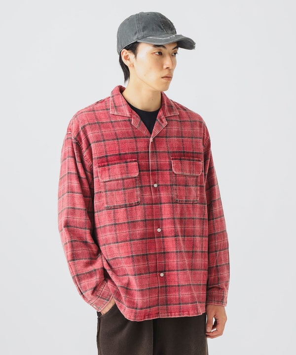 BEAMS HEART（ビームス ハート）フェードチェック オープンカラー