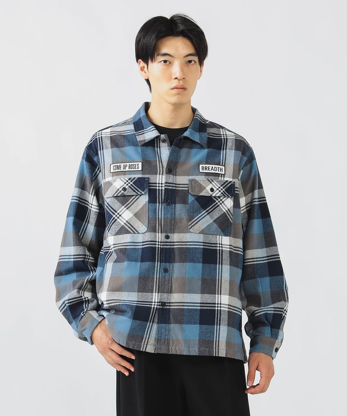 ネルチェック ワーク シャツ シャツ・ブラウス MEN BLUE L ネルチェック ワーク シャツ シャツ・ブラウス MEN BLUE L