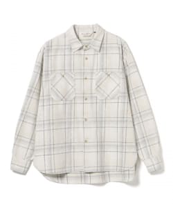 プリント フェード ヘビー ネルシャツ