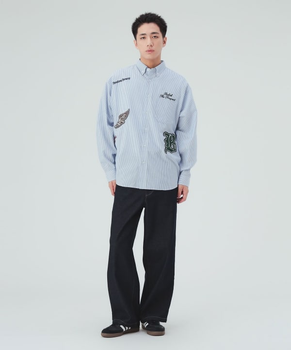 レタード オックスフォード ボタンダウンシャツ [H:183cm C:80 W:68 H:89.5 Size:L]