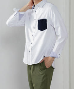 BEAMS HEART / ストレッチ OX長袖シャツ
