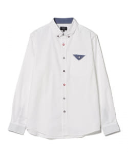 BEAMS HEART / リンクス織 ボタンダウン シャツ