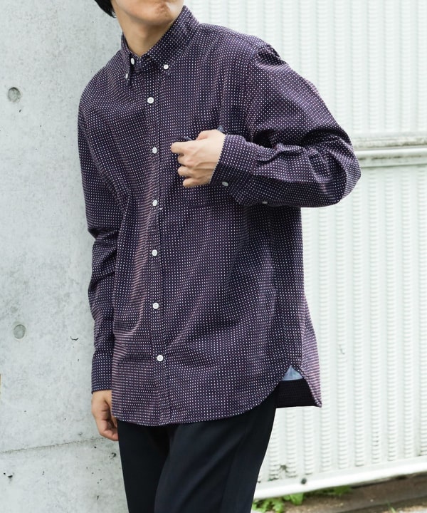 BEAMS HEART BEAMS HEART BEAMS HEART / Sashiko button-down shirt 