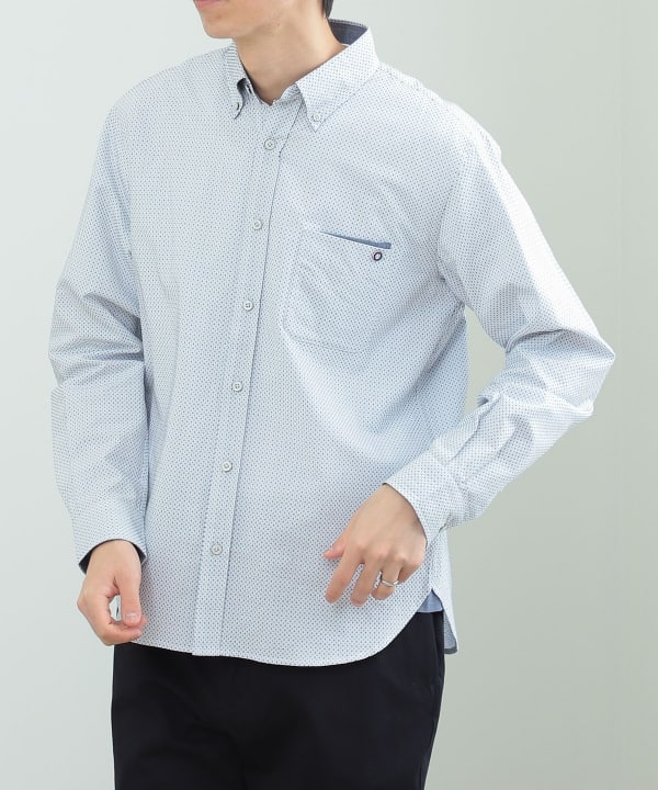 BEAMS HEART BEAMS HEART BEAMS HEART / Sashiko button-down shirt 