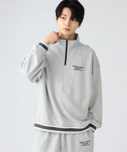 BEAMS HEART / スタンド ハーフジップ スウェット