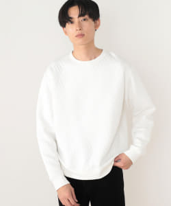 ジオメトリック キルト クルーネック プルオーバー