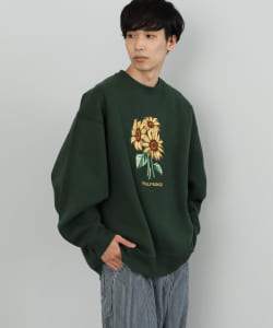 BEAMS HEART / フラワー エンブロイダリー ビッグ スウェット