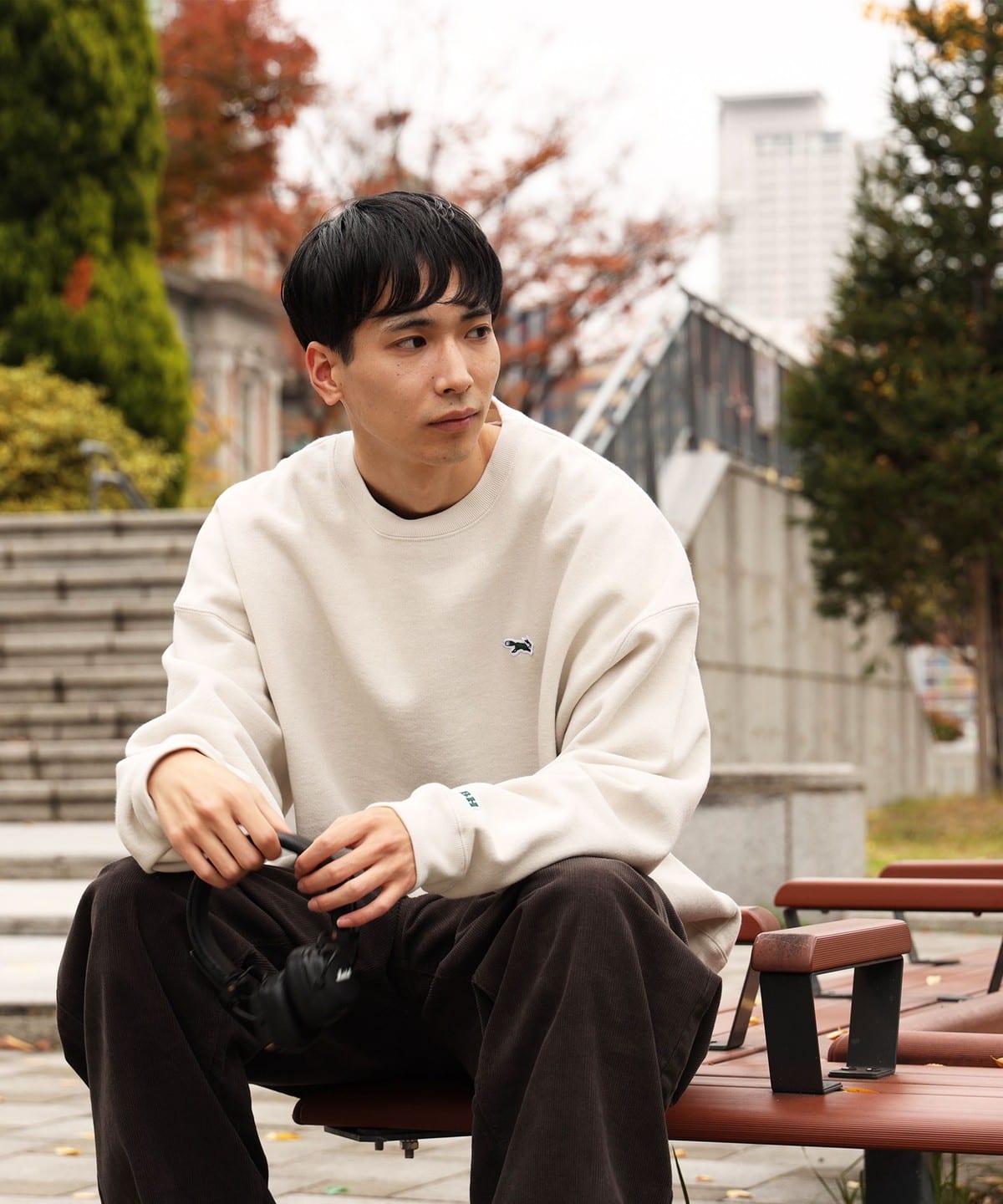 【EXCLUSIVE】PENNEY'S ペニーズ / FOX クルーネック スウェット トップス MEN BEIGE L 【EXCLUSIVE】PENNEY'S ペニーズ / FOX クルーネック スウェット トップス MEN BEIGE L