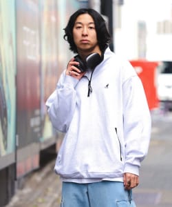 【EXCLUSIVE】KANGOL / 裏毛 ハーフジップ スウェット
