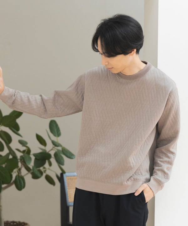 BEAMS HEART（ビームス ハート）ジオメトリック キルト クルー