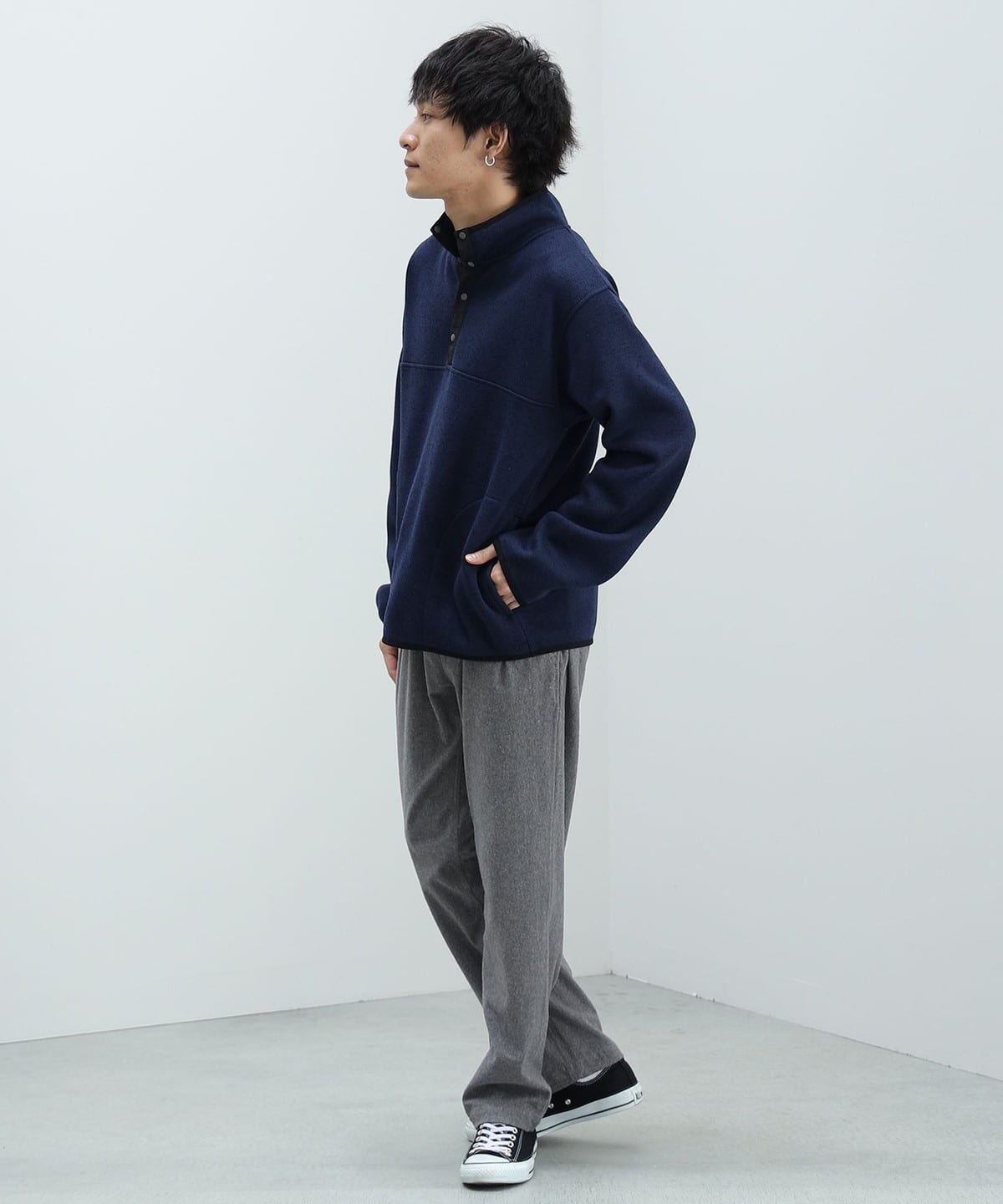 BEAMS HEART (BEAMS HEART) [Outlet] BEAMS HEART / Knit fleece half 