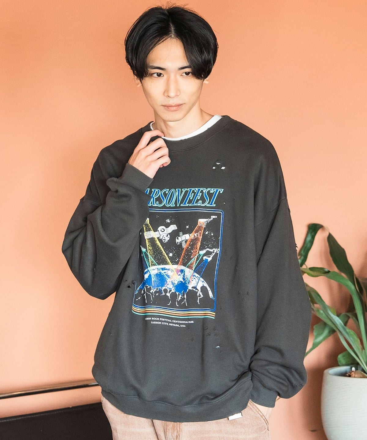 バンド グラフィック スウェット トップス MEN FES S バンド グラフィック スウェット トップス MEN FES S