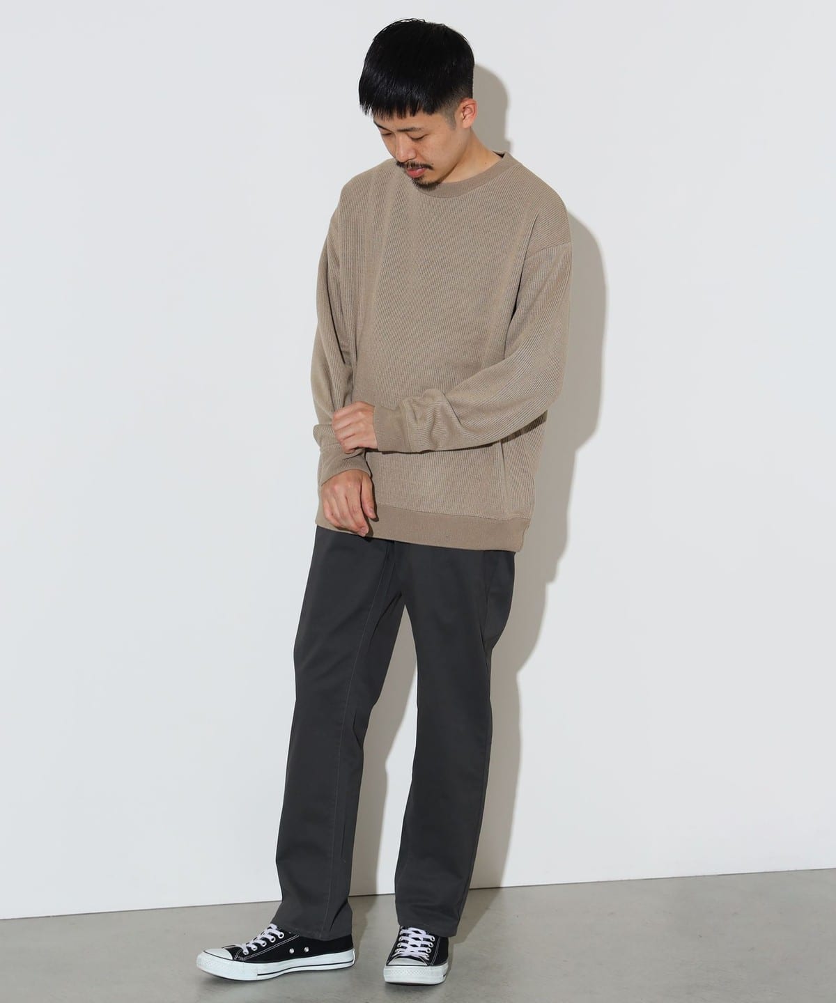 BEAMS HEART（ビームス ハート）接結編み クルーネック カットソー（T