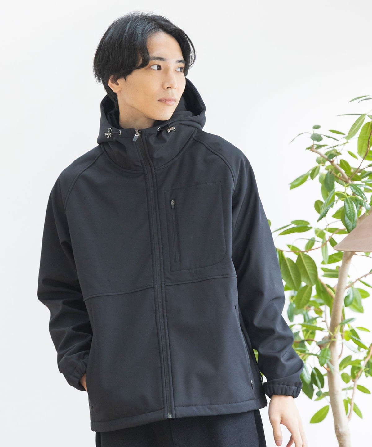 フィルム フーディー ジャケット(撥水加工) トップス MEN BLACK XL フィルム フーディー ジャケット(撥水加工) トップス MEN BLACK XL
