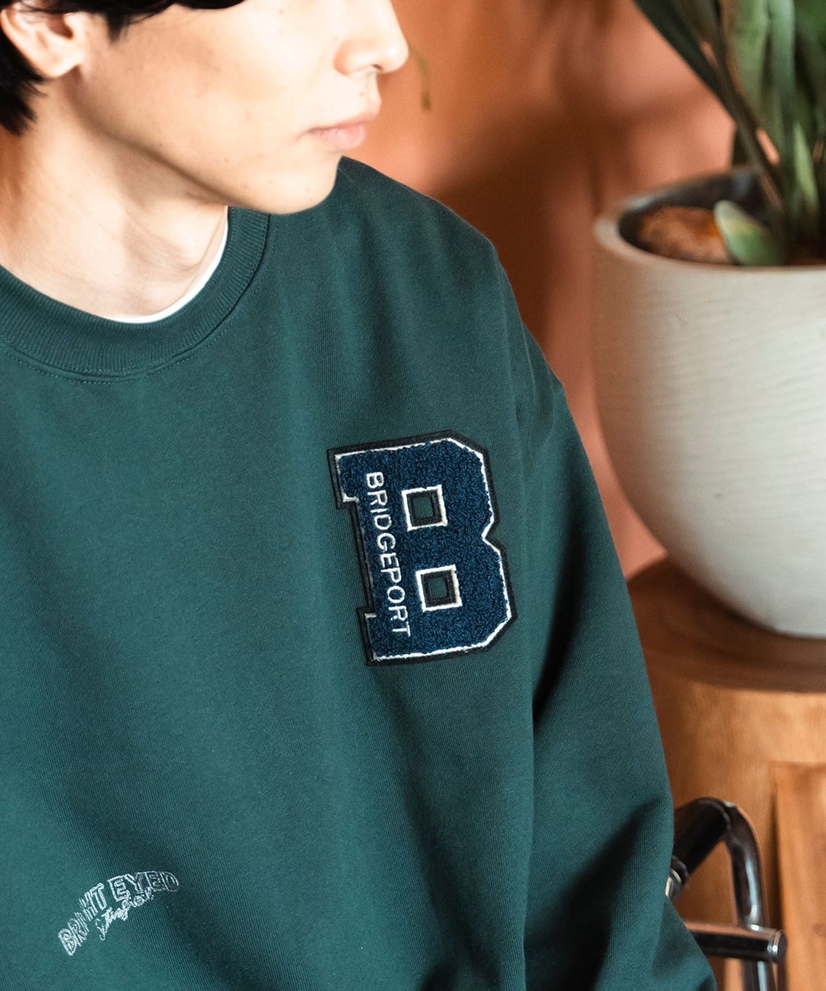 レタード ウラケ クルーネック スウェット トップス MEN DARK GREEN L レタード ウラケ クルーネック スウェット トップス MEN DARK GREEN L