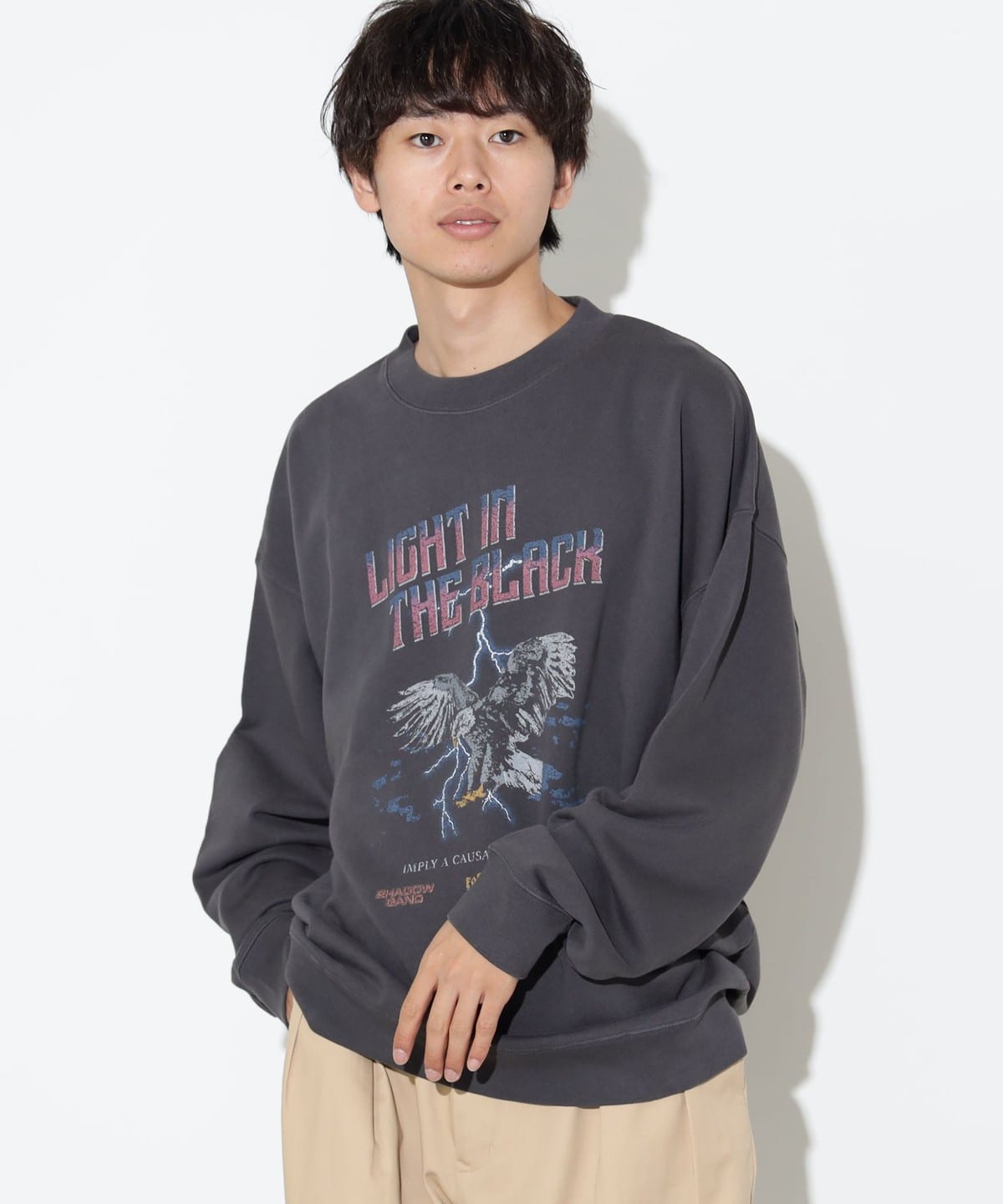 ワイルド グラフィック スウェット トップス MEN BLK/eagle thunder L ワイルド グラフィック スウェット トップス MEN BLK/eagle thunder L