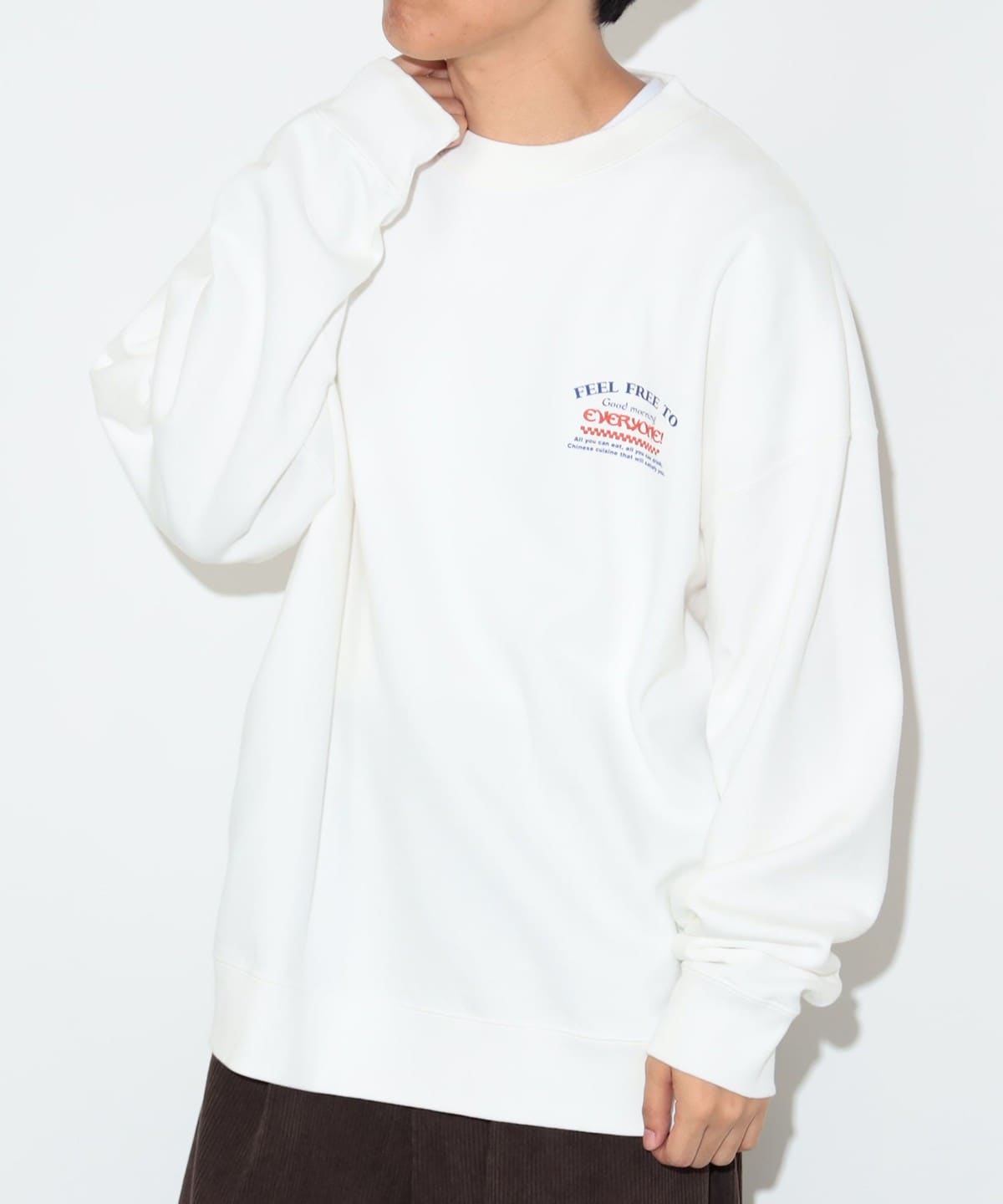 カフェテリア グラフィック スウェット トップス MEN WHITE L カフェテリア グラフィック スウェット トップス MEN WHITE L