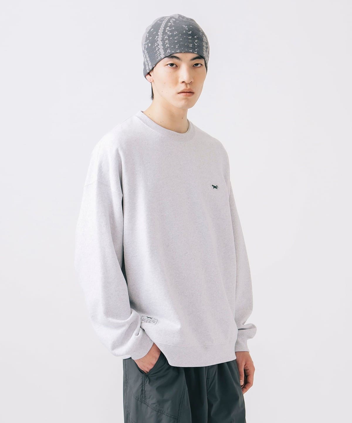 【EXCLUSIVE】PENNEY'S ペニーズ / FOX 裏毛クルーネック スウェット トップス MEN LIGHT GREY M 【EXCLUSIVE】PENNEY'S ペニーズ / FOX 裏毛クルーネック スウェット トップス MEN LIGHT GREY M
